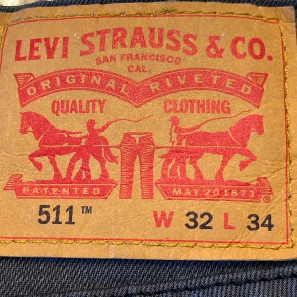 Levi’s 511 Charcoal Gray Jeans in a Size 32 x 34 Cotton Polyester - Picture 4 of 9